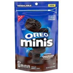 OREO Minis Chocolate Creme Chocolate Sandwich Cookies, 8 oz