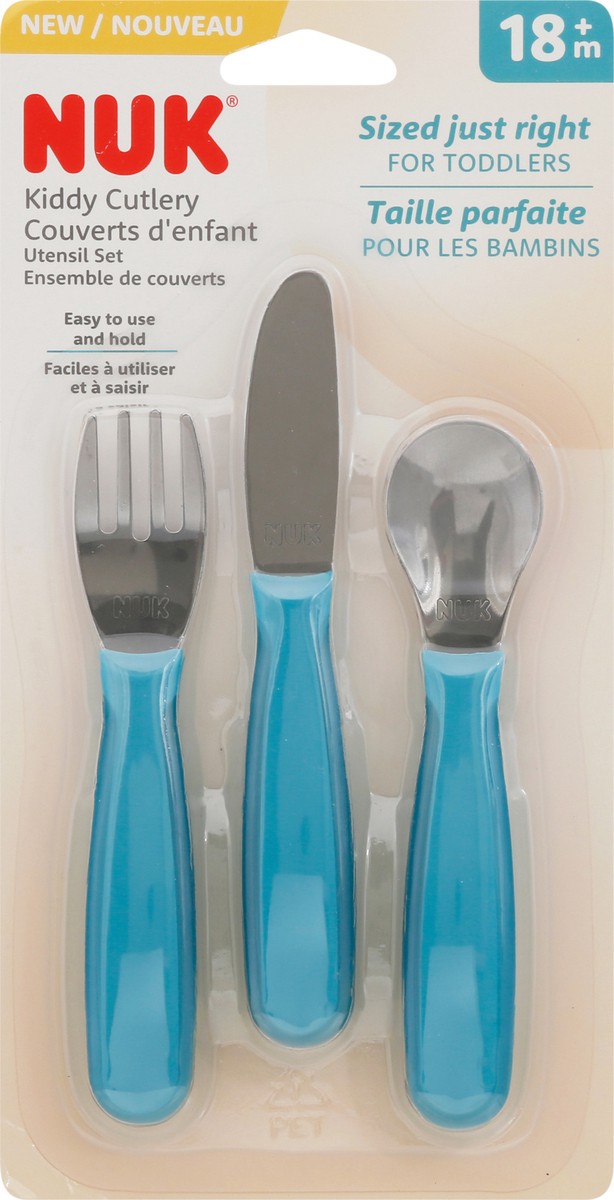 slide 6 of 9, NUK 18+ Months Kiddy Cutlery Utensil Set 3 1 ea, 1 ct