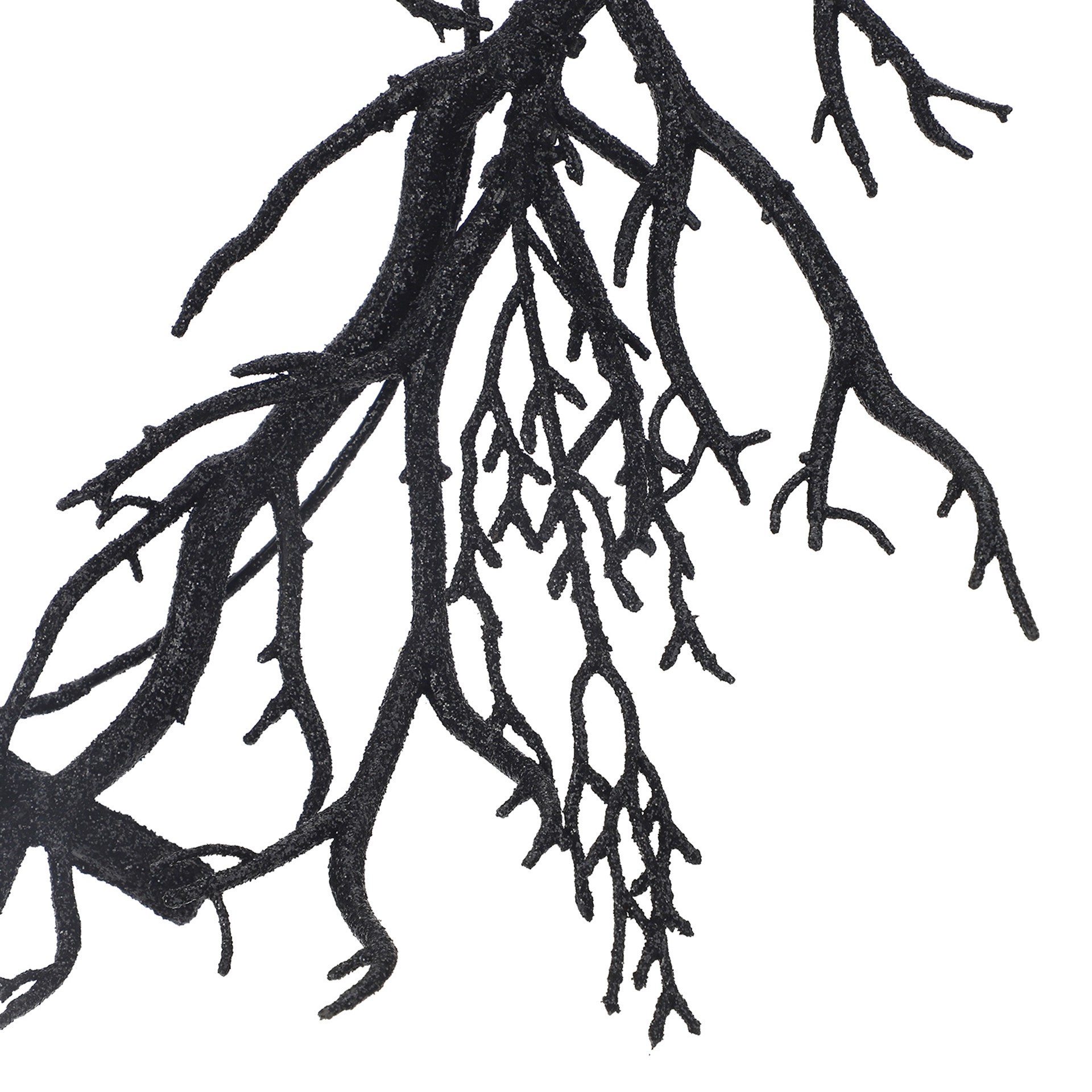 slide 2 of 3, 20" Black Glitter Twig Wreath By Ashland, 20 in