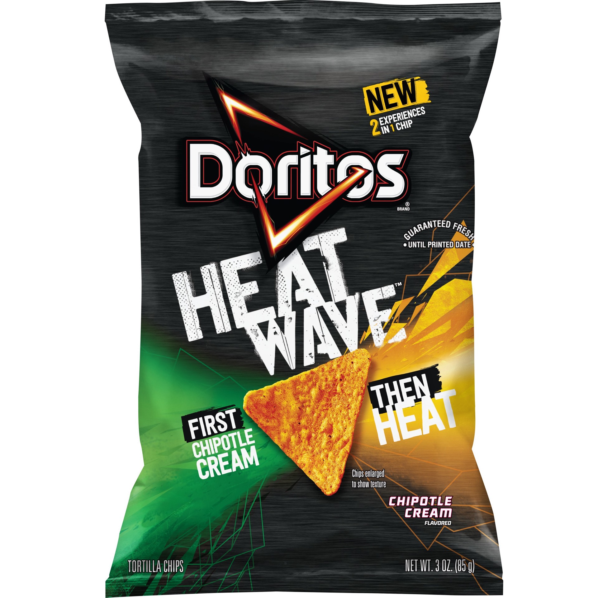 slide 1 of 5, Doritos Heat Wave Tortilla Chips Chipotle Cream 3 Oz, 3 oz