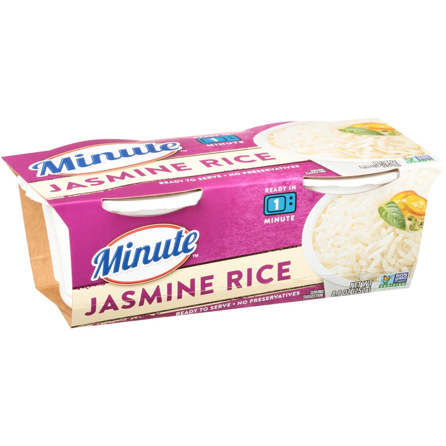 slide 2 of 8, Minute Microwavable Jasmine Rice, 2 ct; 8.8 oz