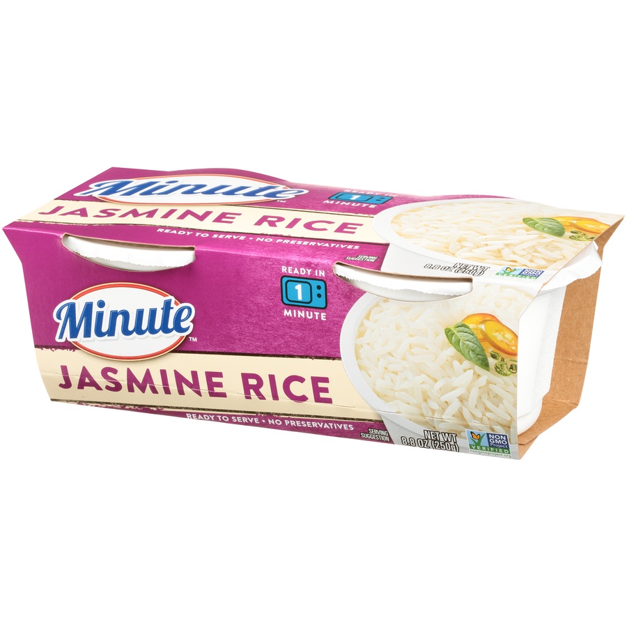 slide 3 of 8, Minute Microwavable Jasmine Rice, 2 ct; 8.8 oz