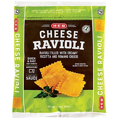 slide 1 of 1, H-E-B Select Ingredients Cheese Ravioli, 64 oz