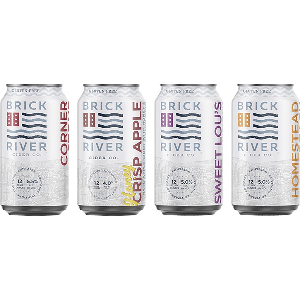 slide 1 of 1, Brick River Cider Co. Variety 12 Pack Can, 12 ct; 12 oz