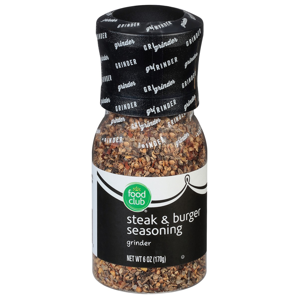 slide 8 of 11, Food Club Steak & Burger Seasoning Grinder, 6 oz