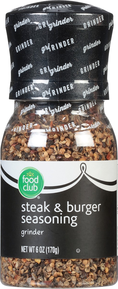 slide 6 of 11, Food Club Steak & Burger Seasoning Grinder, 6 oz