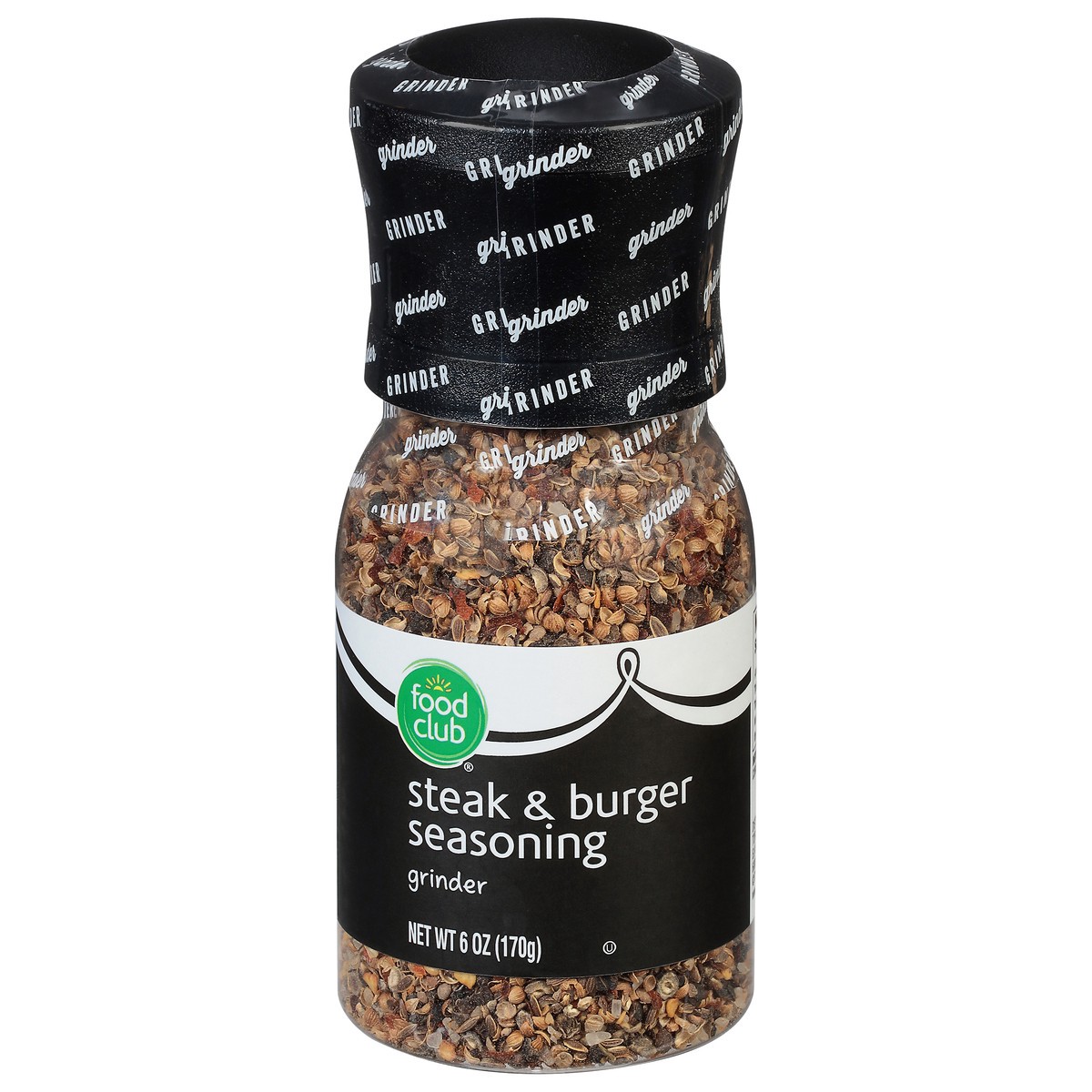 slide 5 of 11, Food Club Steak & Burger Seasoning Grinder, 6 oz