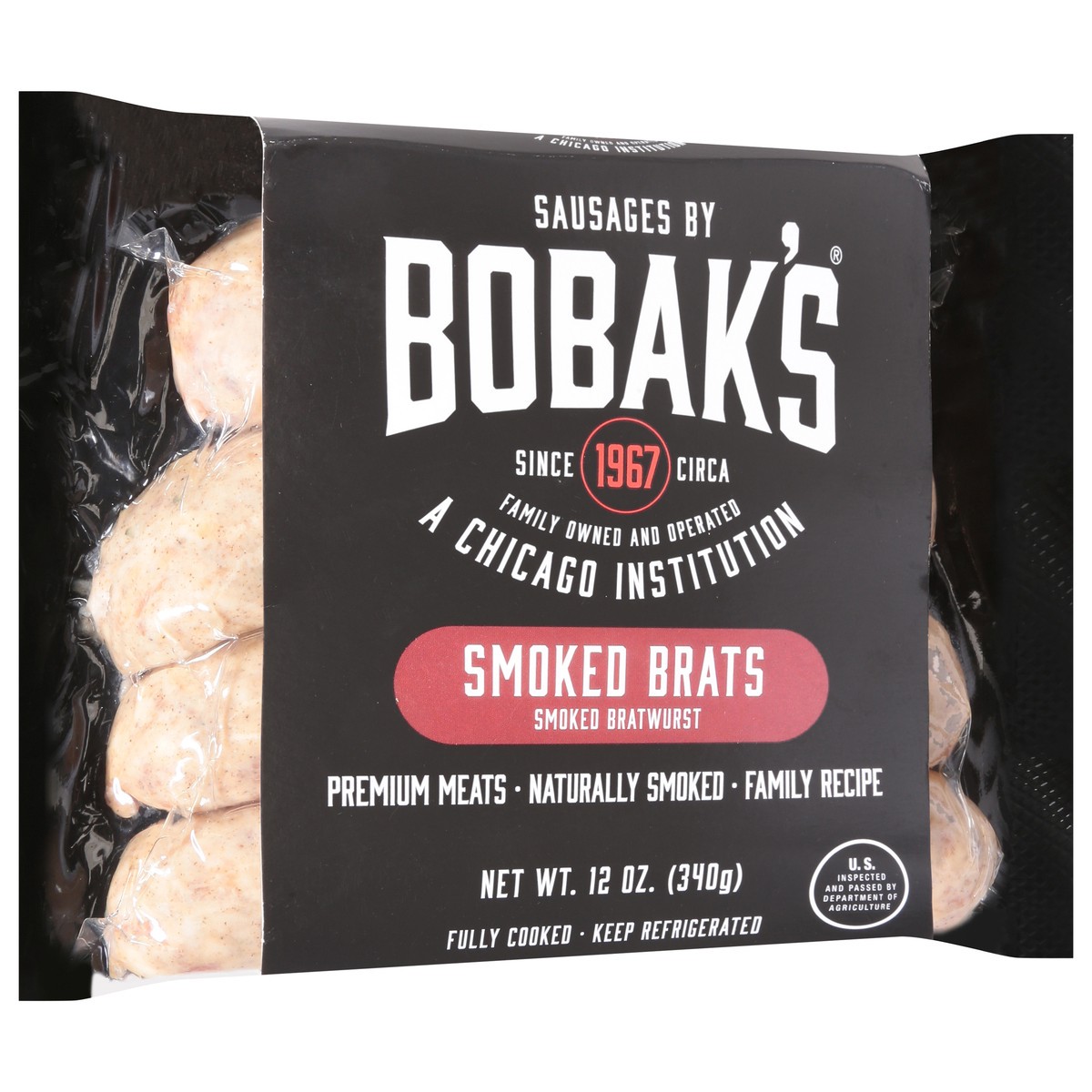 slide 9 of 13, Bobak's Smoked Bratwurst 12 oz, 12 oz