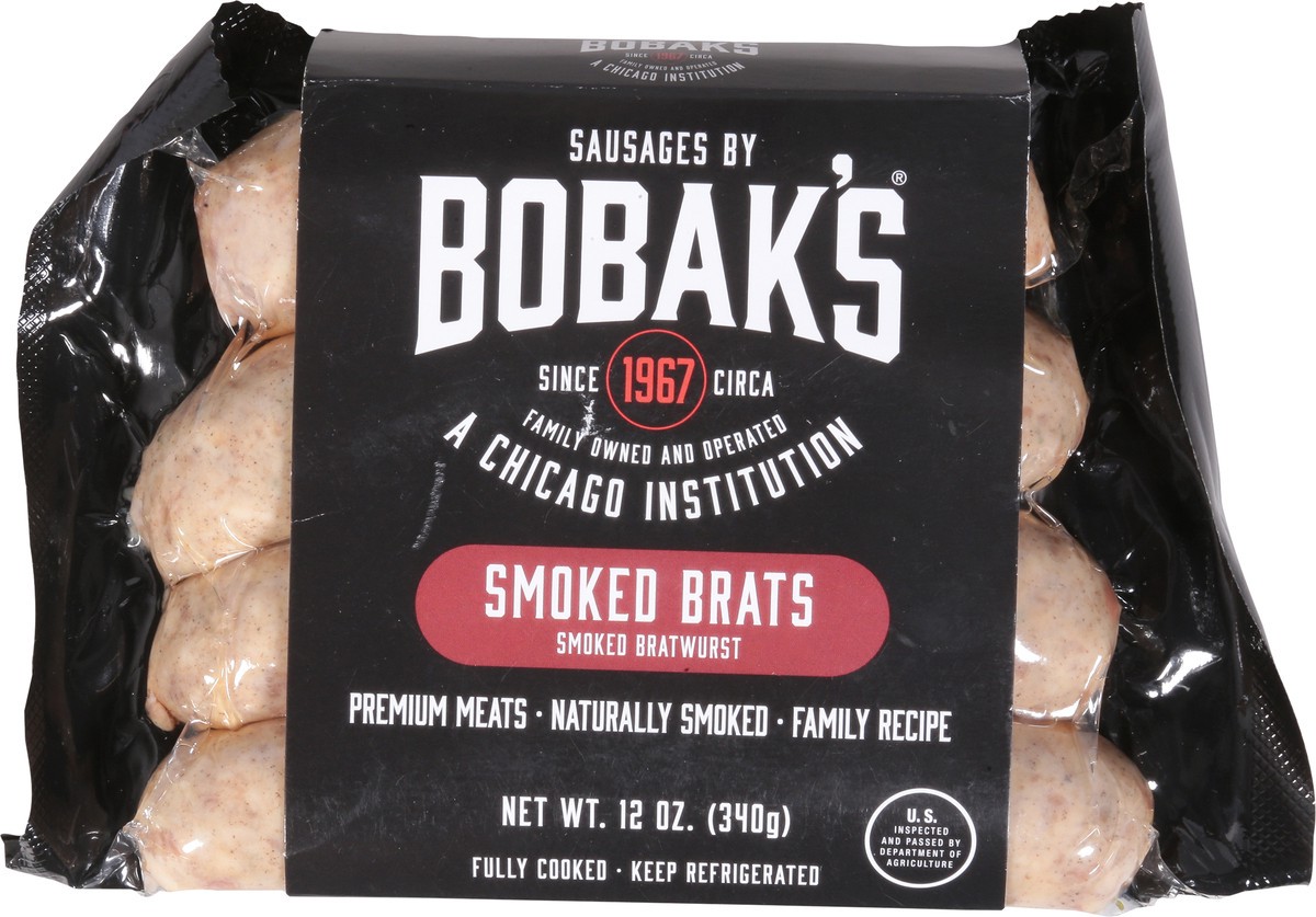 slide 12 of 13, Bobak's Smoked Bratwurst 12 oz, 12 oz