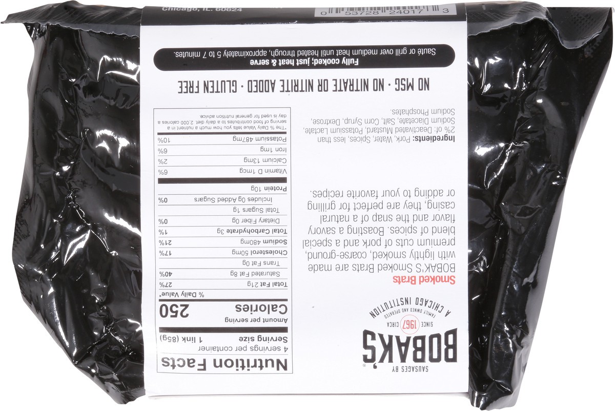 slide 3 of 13, Bobak's Smoked Bratwurst 12 oz, 12 oz