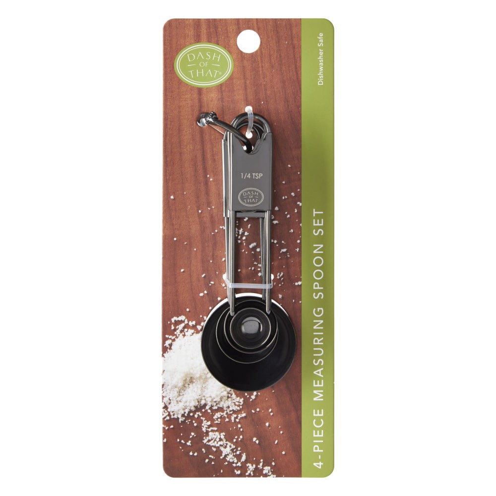slide 2 of 3, Dash Of That Stainless Steel Measuring Spoons, 4 ct