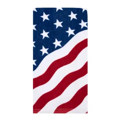 MCS Wavy Flag Fiber Reactive Kitchen Towel