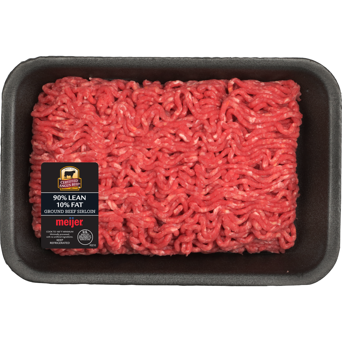 slide 1 of 13, Fresh from Meijer Certified Angus Beef 90/10 Ground Sirloin Small Pack, per lb