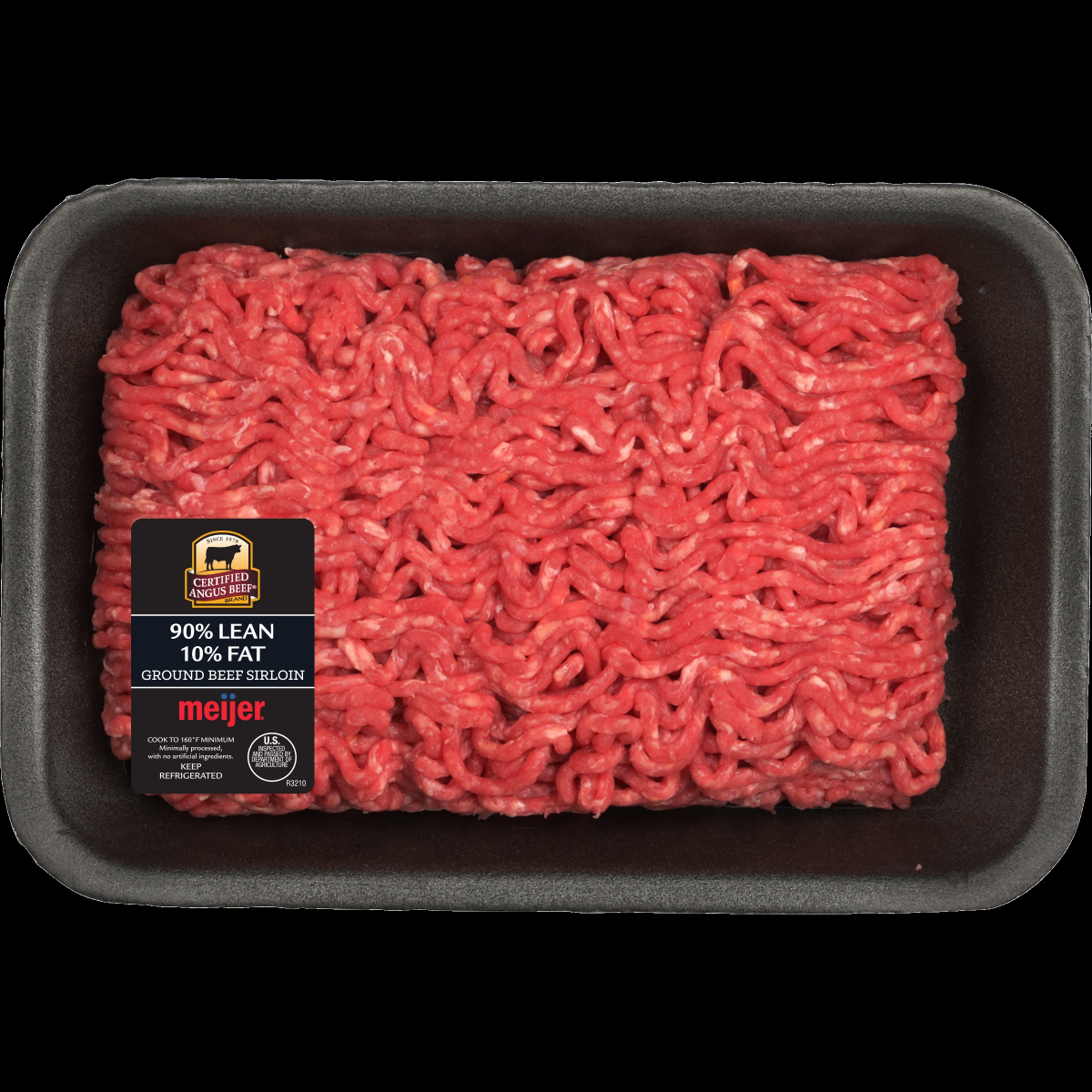 slide 1 of 13, Fresh from Meijer Certified Angus Beef 90/10 Ground Sirloin Small Pack, per lb