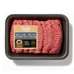 Fresh from Meijer Certified Angus Beef 90/10 Ground Sirloin Small Pack