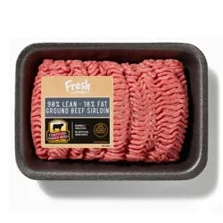 Fresh from Meijer Certified Angus Beef 90/10 Ground Sirloin Small Pack