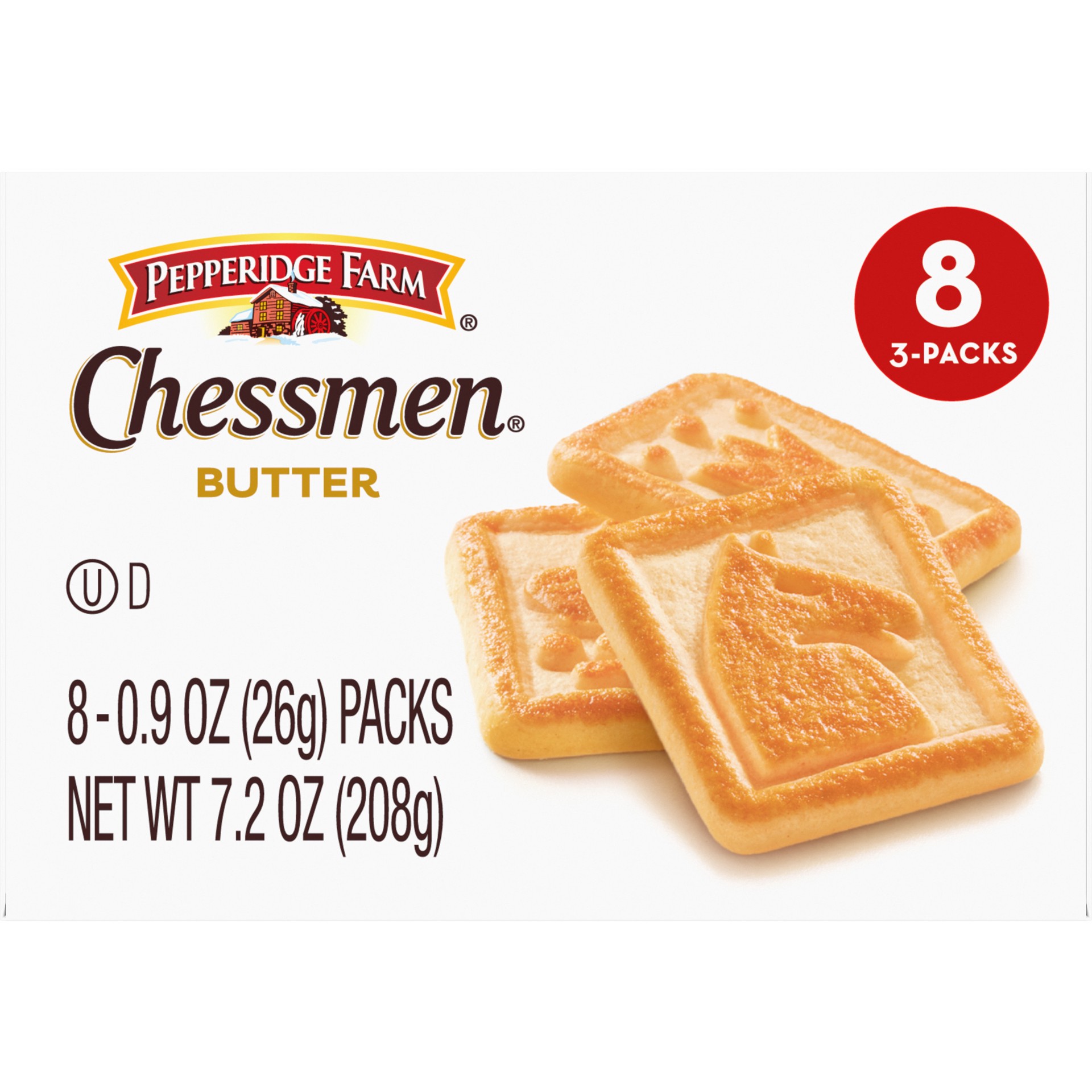 slide 8 of 9, Pepperidge Farm Chessmen Butter Cookies Multipack, 8 Packs, 3 Cookies per Pack, 7.2 oz