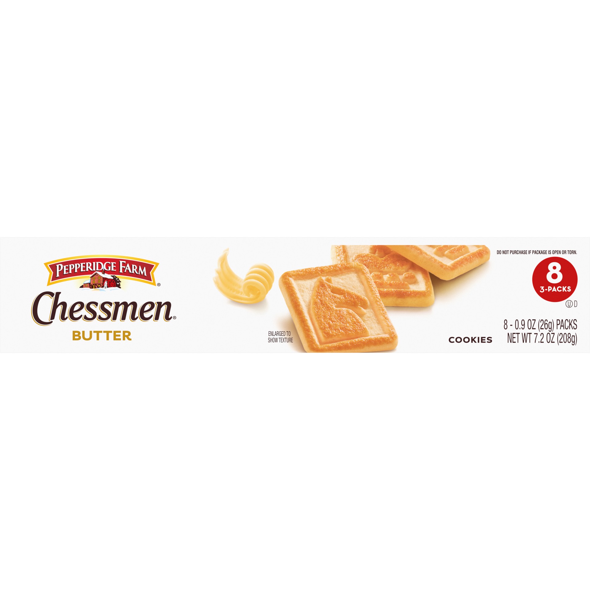 slide 7 of 9, Pepperidge Farm Chessmen Butter Cookies Multipack, 8 Packs, 3 Cookies per Pack, 7.2 oz