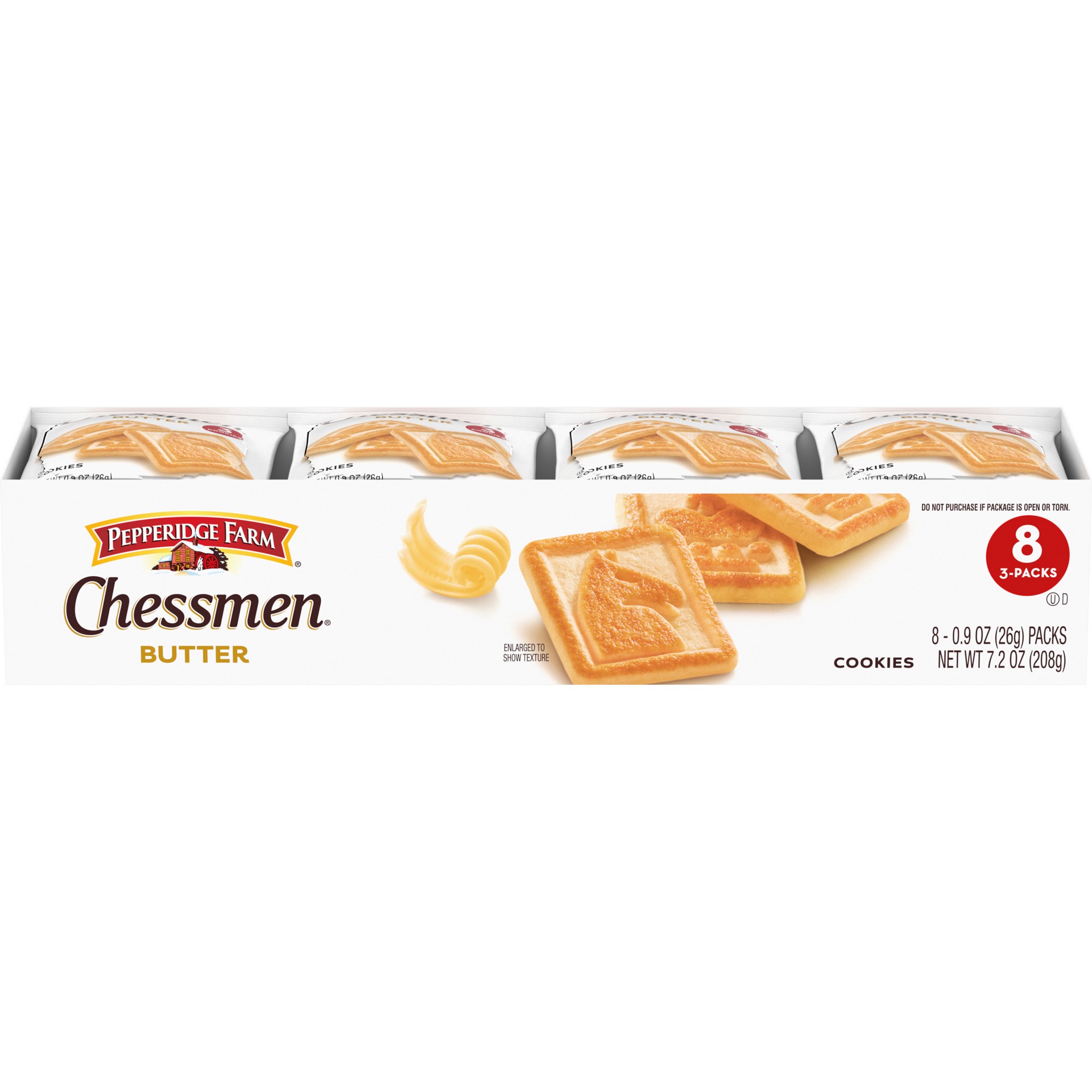 slide 1 of 9, Pepperidge Farm Chessmen Butter Cookies Multipack, 8 Packs, 3 Cookies per Pack, 7.2 oz