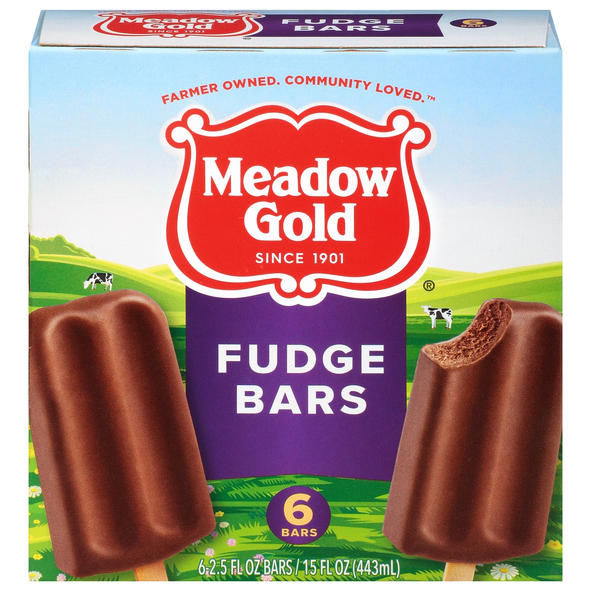 slide 9 of 13, Meadow Gold Fudge Bars 6 - 2.5 fl oz Bars, 6 ct