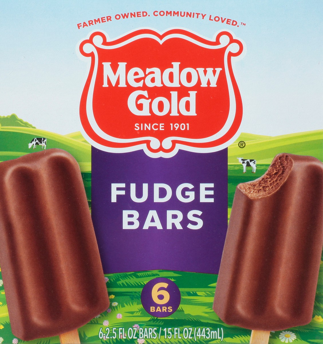 slide 11 of 13, Meadow Gold Fudge Bars 6 - 2.5 fl oz Bars, 6 ct