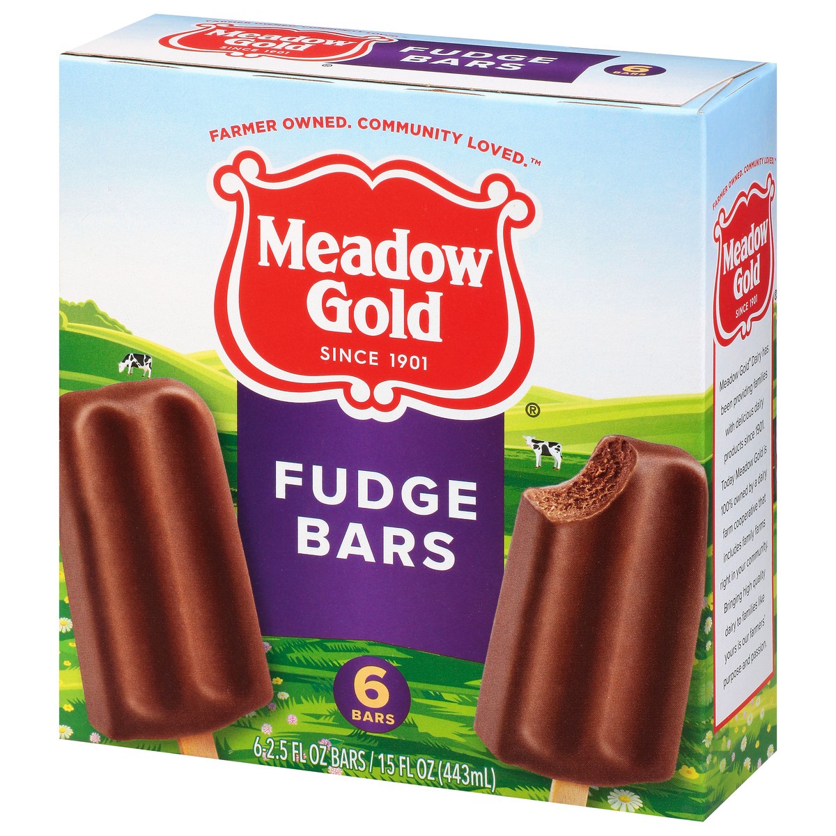 slide 12 of 13, Meadow Gold Fudge Bars 6 - 2.5 fl oz Bars, 6 ct