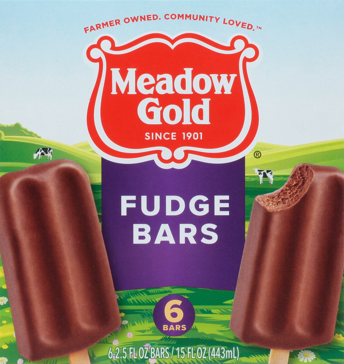 slide 1 of 13, Meadow Gold Fudge Bars 6 - 2.5 fl oz Bars, 6 ct