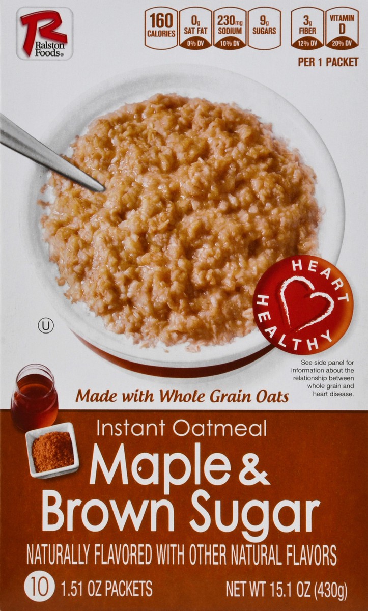 slide 2 of 4, Ralston Foods Instant Oatmeal 10 ea, 15.1 oz