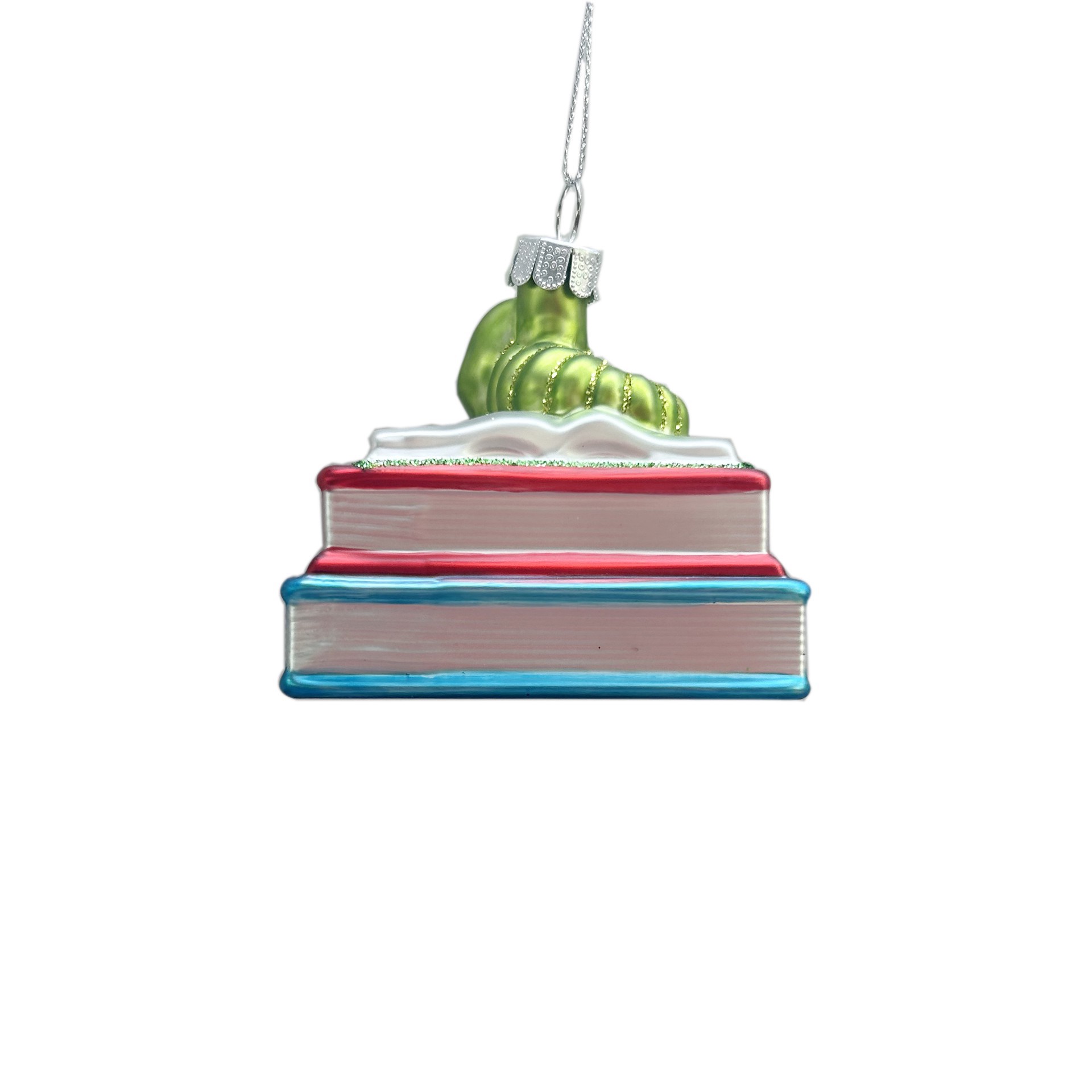 slide 3 of 3, 3" Bookwork Glass Ornament By Ashland, 3 in
