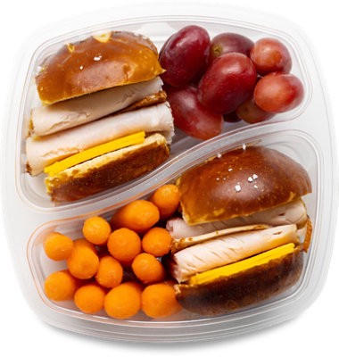 slide 1 of 1, Ready Meals Turkey & Cheese Pretzel Slider With Carrots, 1 ct