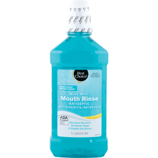 slide 1 of 1, Best Choice Blue Rinse Antiseptic Mouth Rinse, 33.8 oz