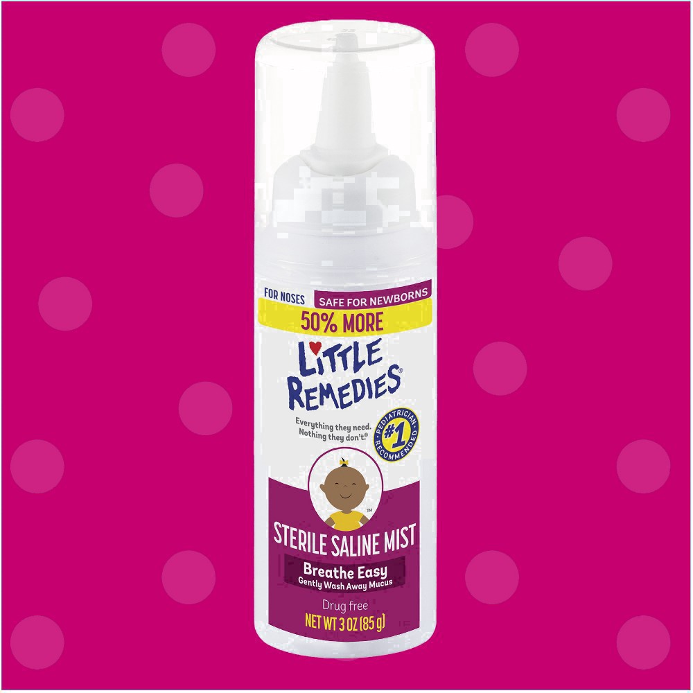 slide 100 of 125, Little Remedies Saline Nasal Mist for Babies Stuffy Noses - 3 fl oz, 3 fl oz