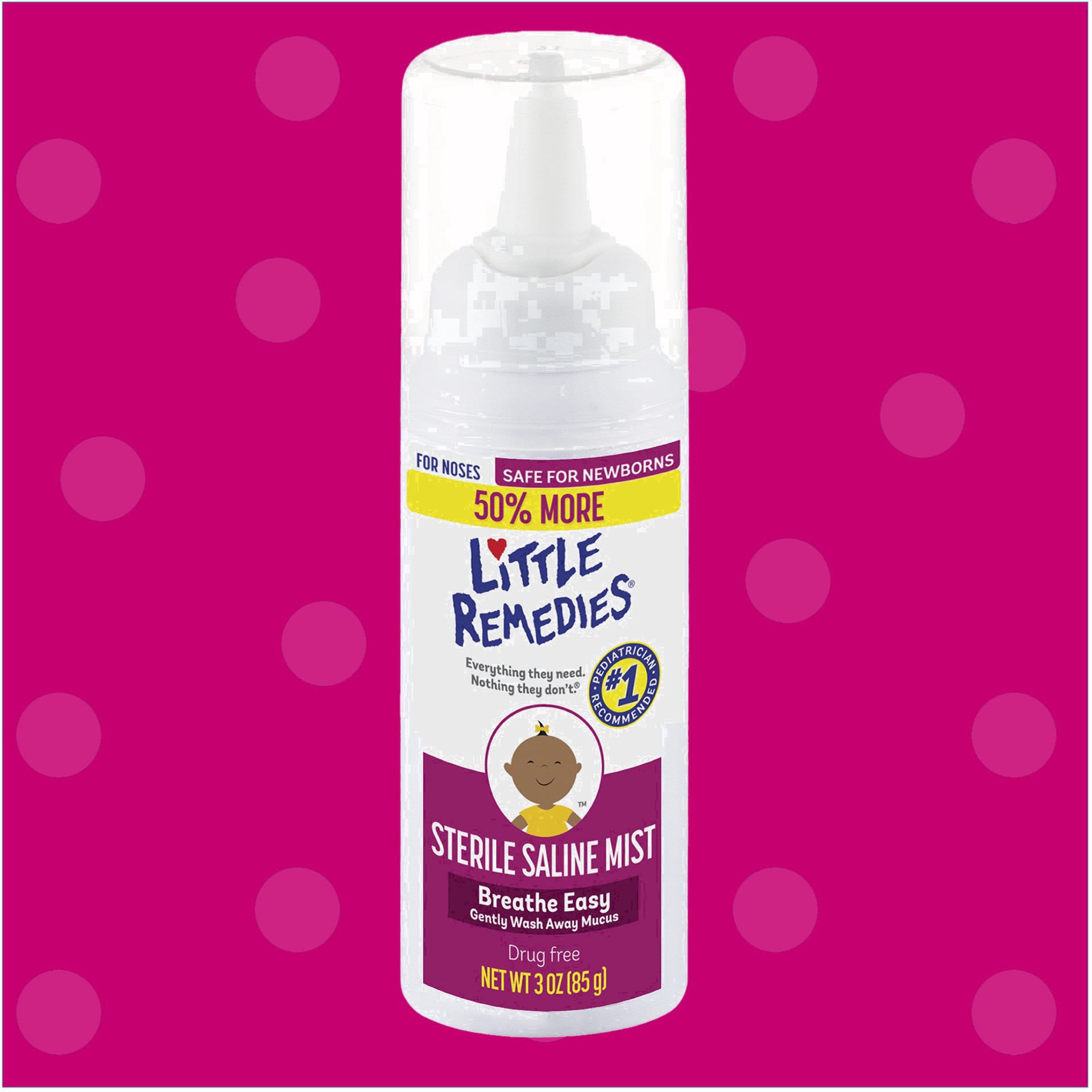 slide 65 of 125, Little Remedies Saline Nasal Mist for Babies Stuffy Noses - 3 fl oz, 3 fl oz