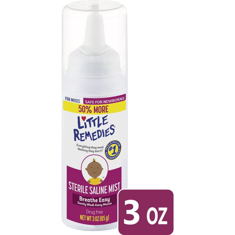 slide 1 of 125, Little Remedies Saline Nasal Mist for Babies Stuffy Noses - 3 fl oz, 3 fl oz