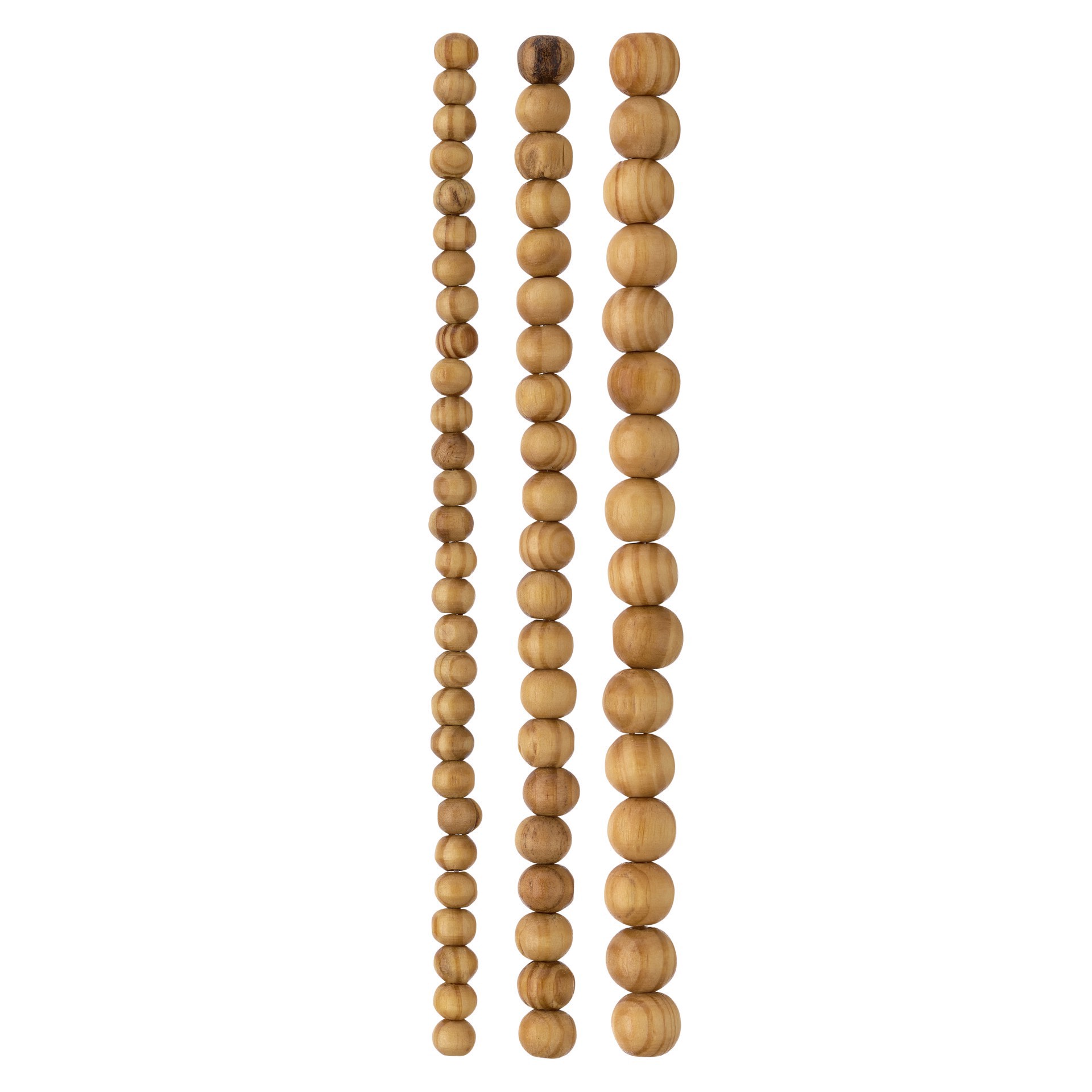 slide 3 of 3, Natural Wooden Round Beads By Bead Landing, 5mm-9mm