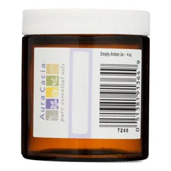 Aura Cacia Amber Wide Mouth Jar Glass