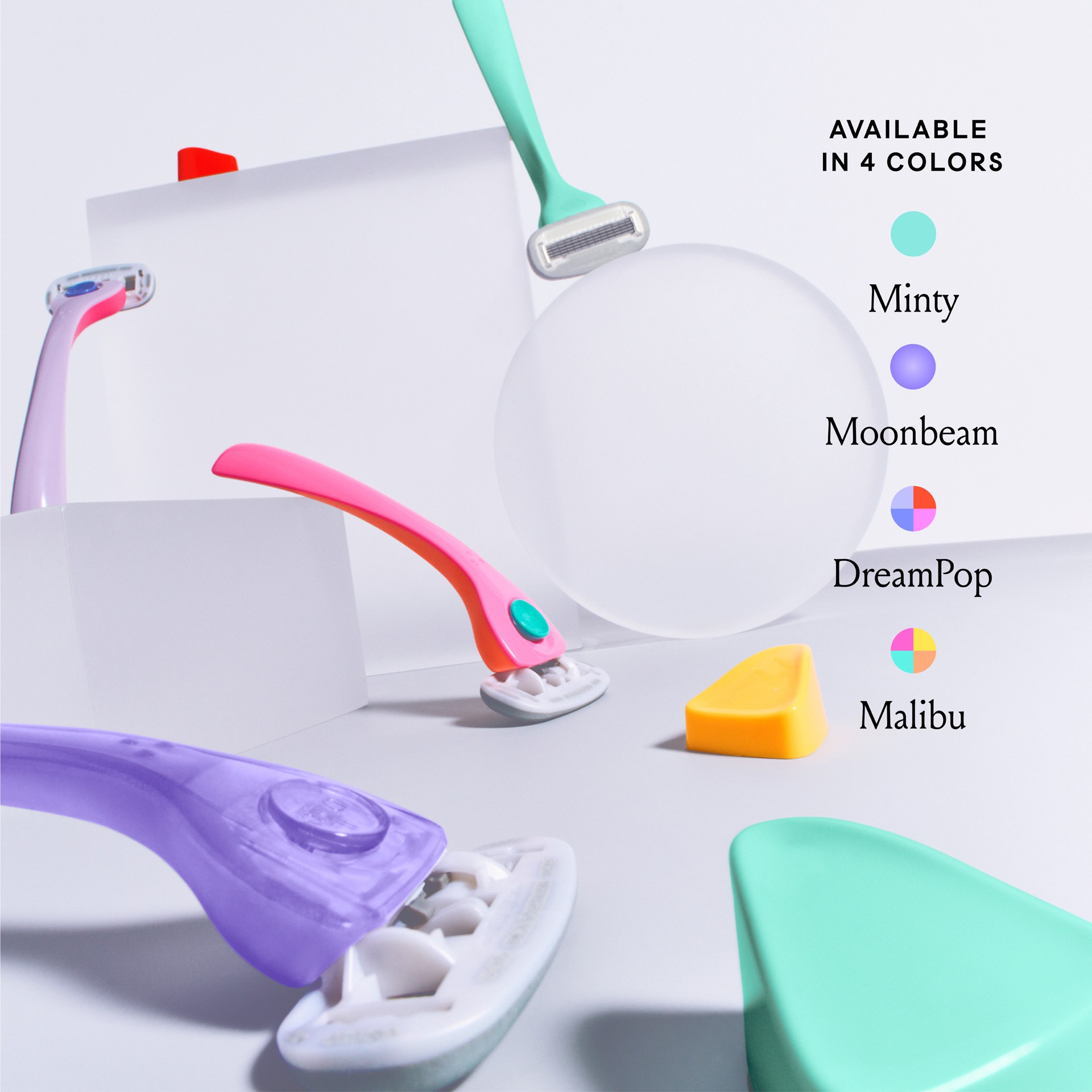 slide 7 of 9, Billie Womens Razor Kit - 1 Handle, 2 X 5-Blade Refills + Magnetic Holder - Minty, 3 ct