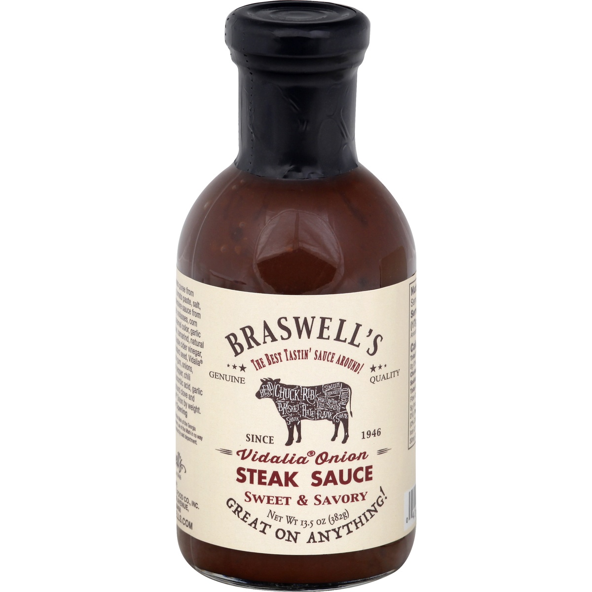 slide 1 of 1, Braswell's Vidalia Onion Steak Sauce, 13.5 oz