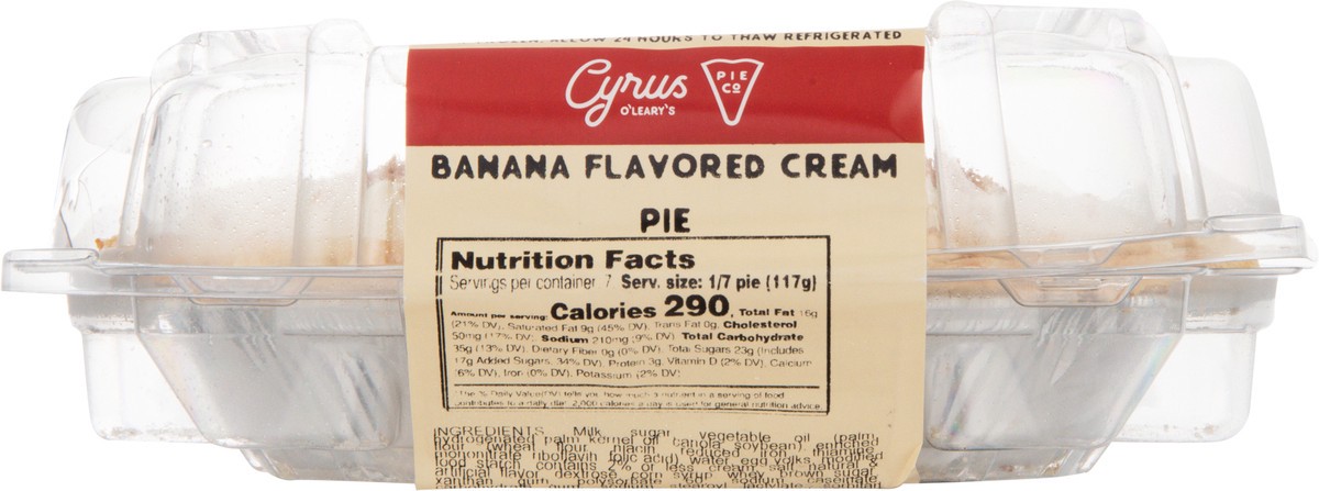 slide 9 of 14, Cyrus O'Leary's Pie Co Banana Flavored Cream Pie 29 oz, 1 ct