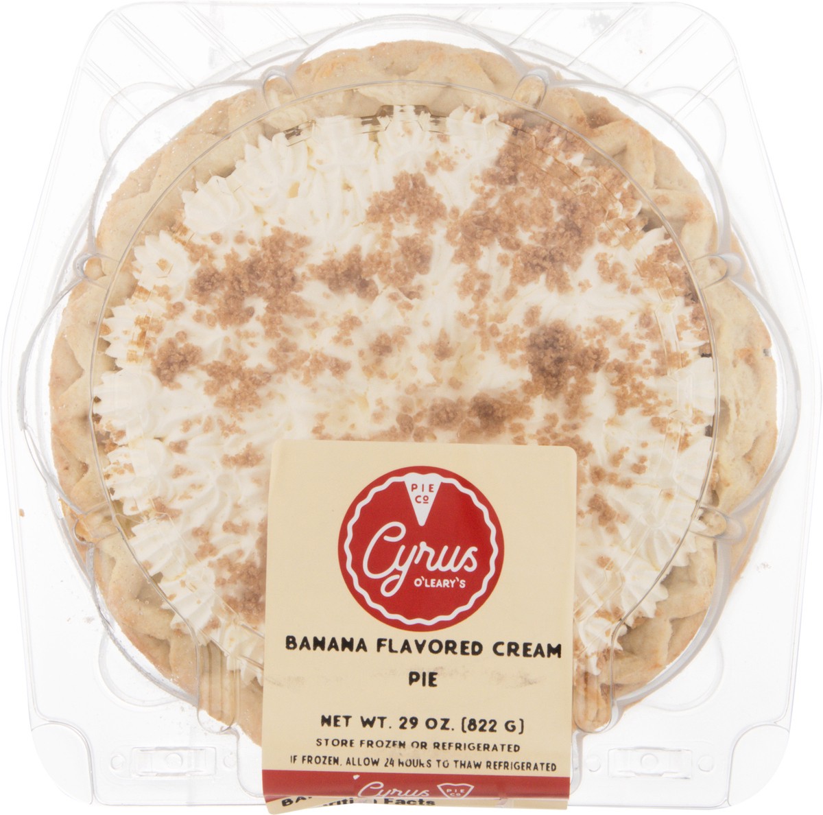 slide 11 of 14, Cyrus O'Leary's Pie Co Banana Flavored Cream Pie 29 oz, 1 ct