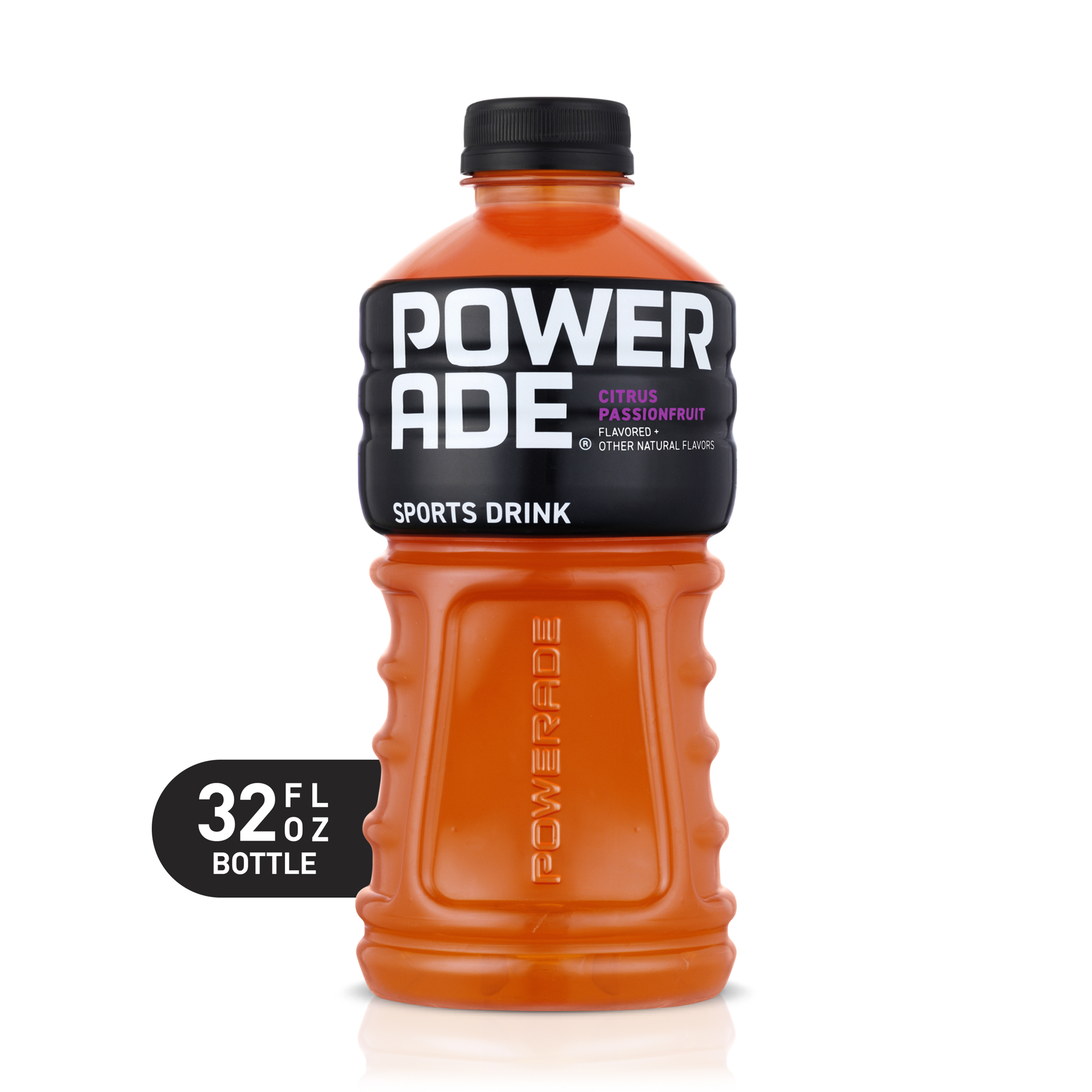 slide 1 of 4, POWERADE Citrus Passionfruit, ION4 Electrolyte Enhanced Fruit Flavored Sports Drink w/ Vitamins B3, B6, and B12, Replenish Sodium, Calcium, Potassium, Magnesium- 32 fl oz, 32 fl oz