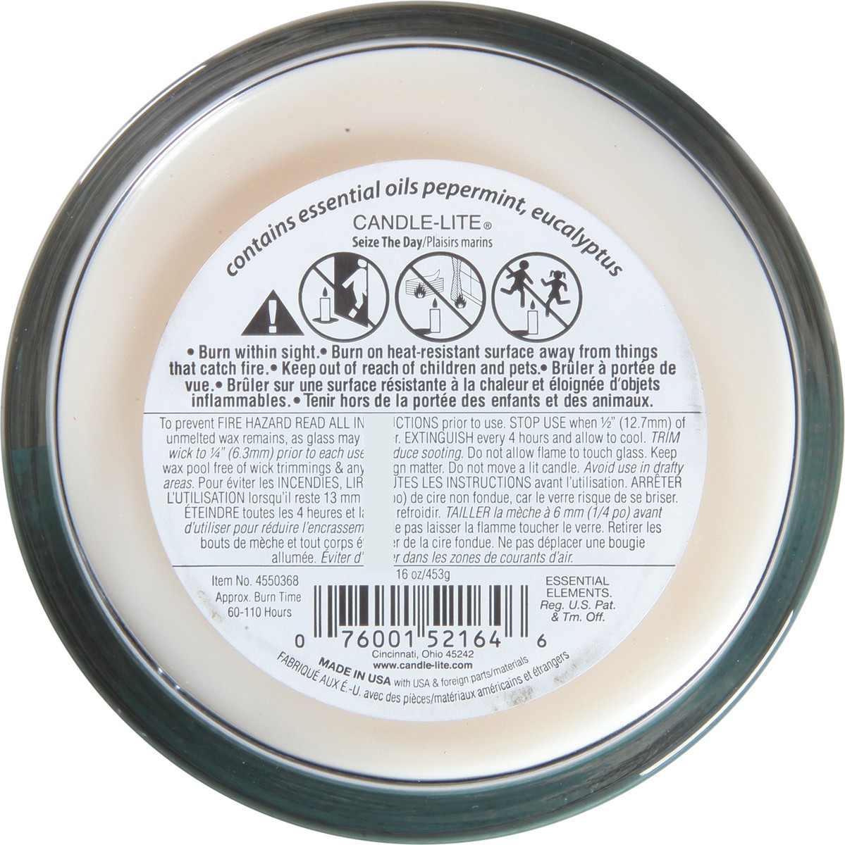 slide 5 of 9, Candle Lite Essential Elements Seize The Day Wooden Wick Candle 16Oz, 1 ct