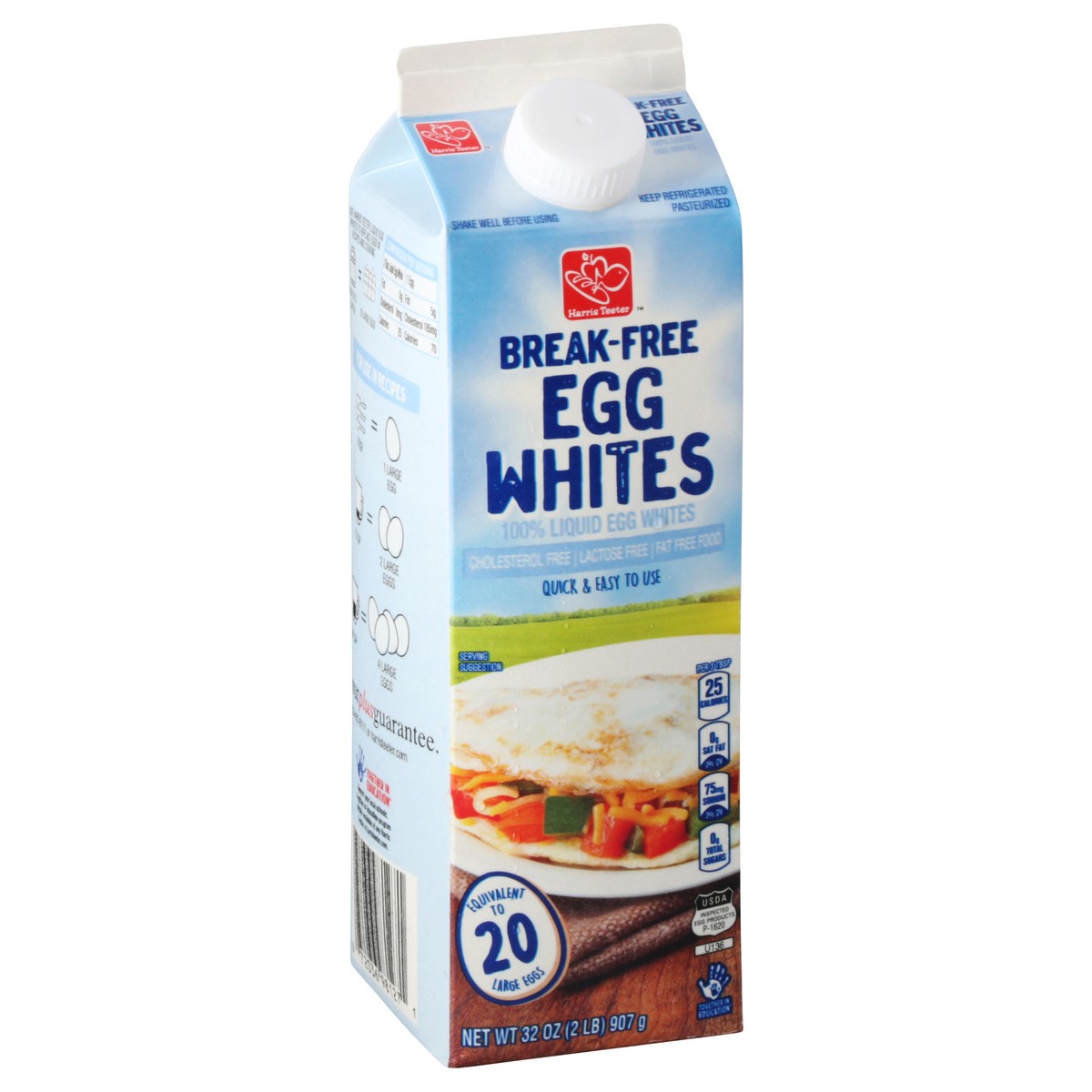 slide 2 of 9, Harris Teeter 100% Liquid Egg Whites, 32 oz