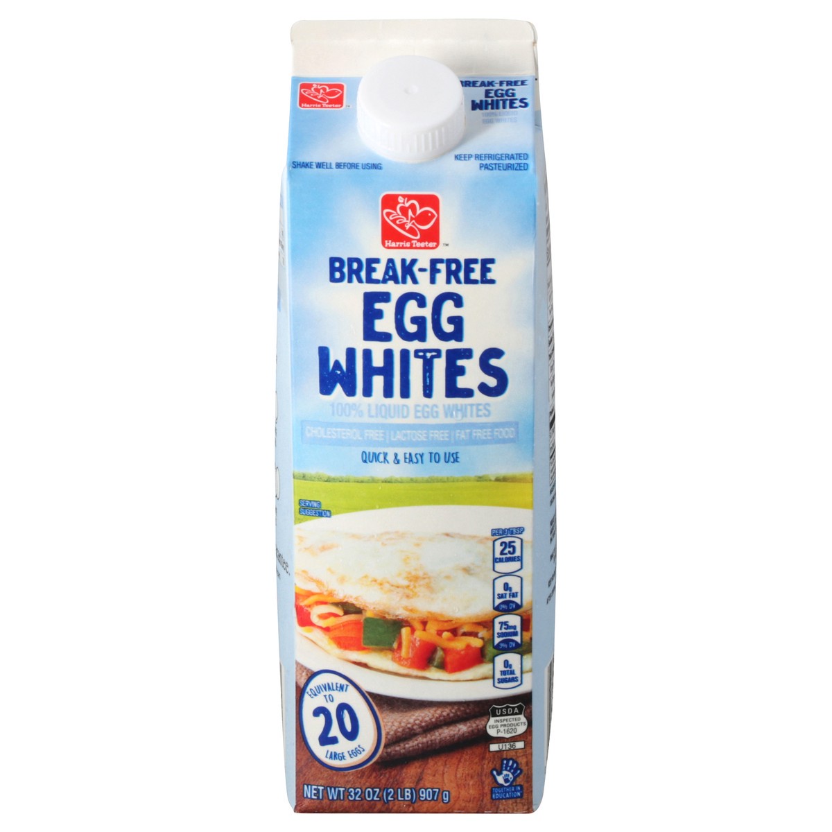 slide 1 of 9, Harris Teeter 100% Liquid Egg Whites, 32 oz
