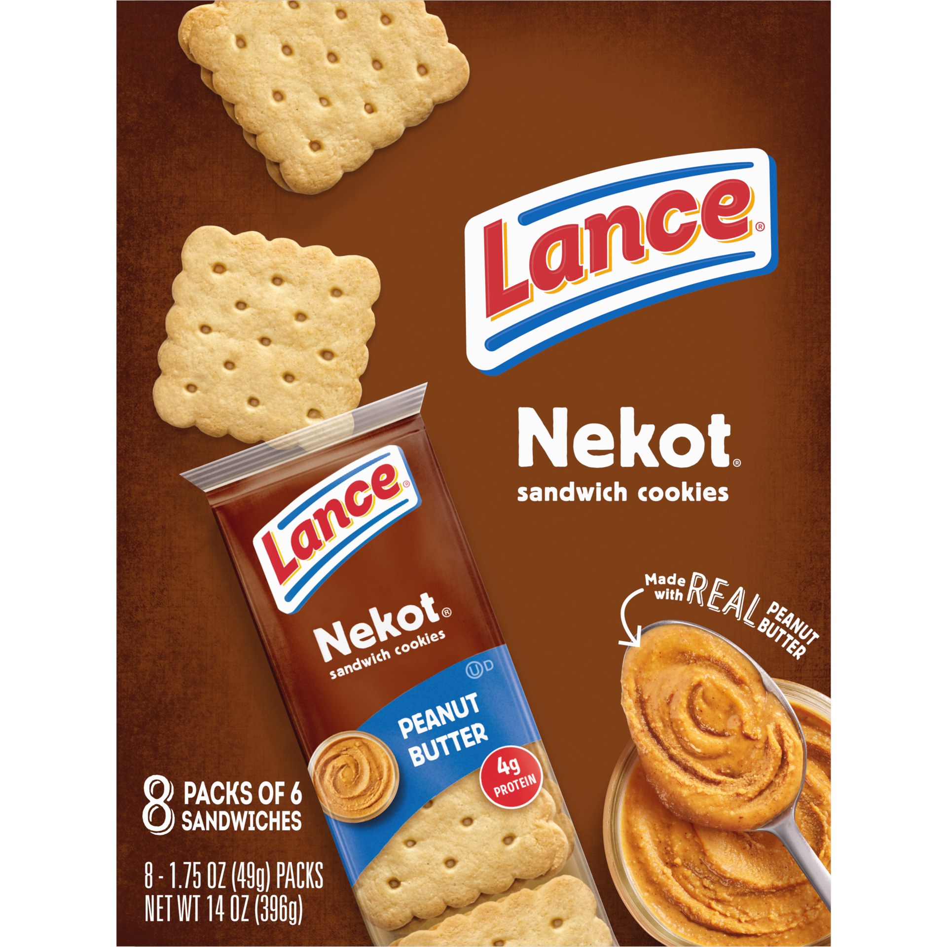 slide 3 of 5, Nekot Cookies With Real Peanut Butter, 14 oz