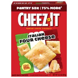 Cheez-It Cheese Crackers, Baked Snack Crackers, Office and Kids Snacks, Italian Four Cheese, 12.4oz Box, 1 Box