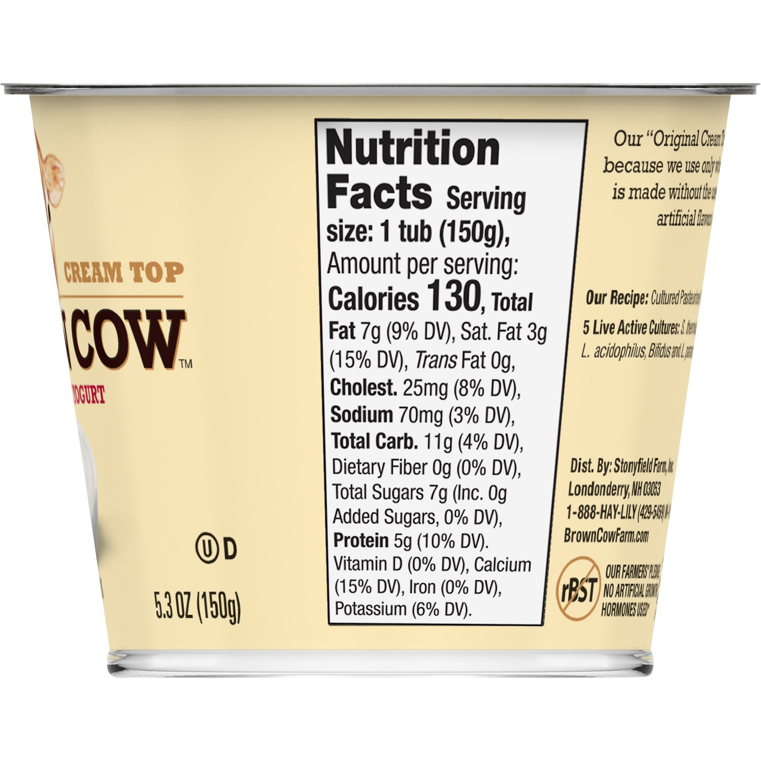 slide 3 of 5, Brown Cow Cream Top Maple Yogurt, 6 oz