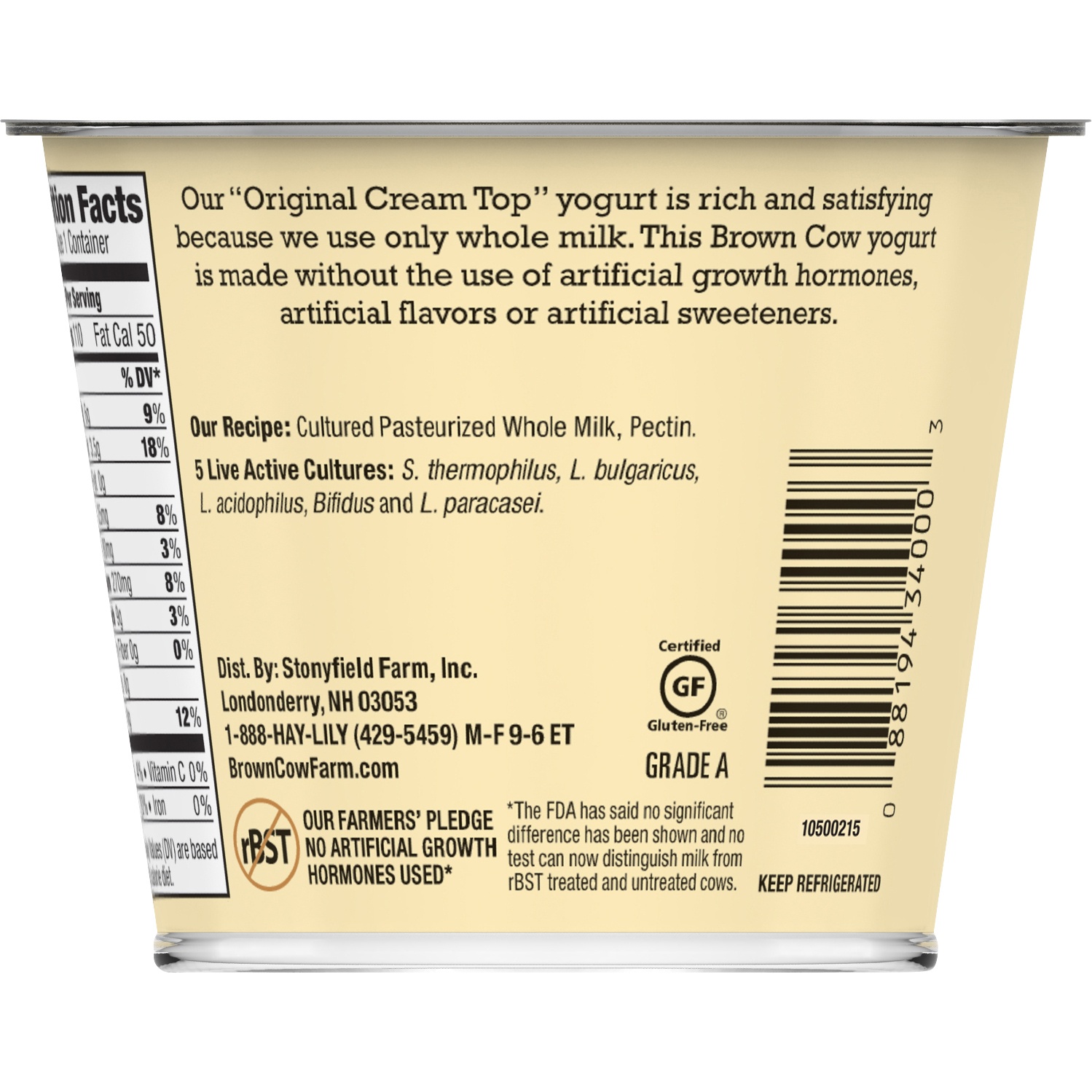 slide 4 of 5, Brown Cow Cream Top Maple Yogurt, 6 oz