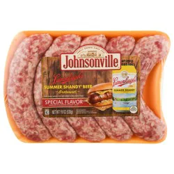Johnsonville Leinenkugel's Summer Shandy Beer Bratwurst 19 oz