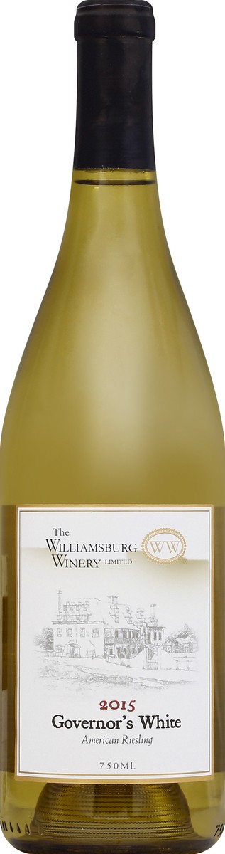 slide 2 of 2, The Williamsburg Winery Williamsburg Governor's White Riesling Wine - 750ml Bottle, 750 ml